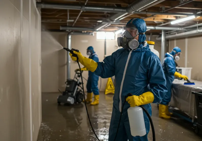 Basement Sanitization and Antimicrobial Treatment process in Afton, WY